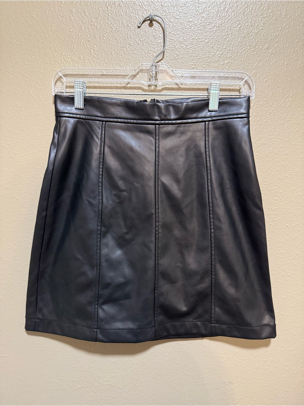 Banana Republic Black Vegan Leather Mini Skirt